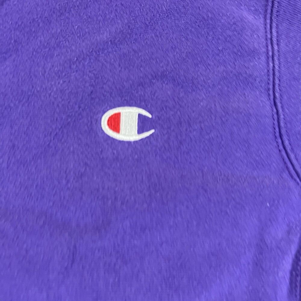 Champion Reverse Weave Purple Pullover Crew Neck Sweatshirt Adult Size XS - Picture 5 of 8